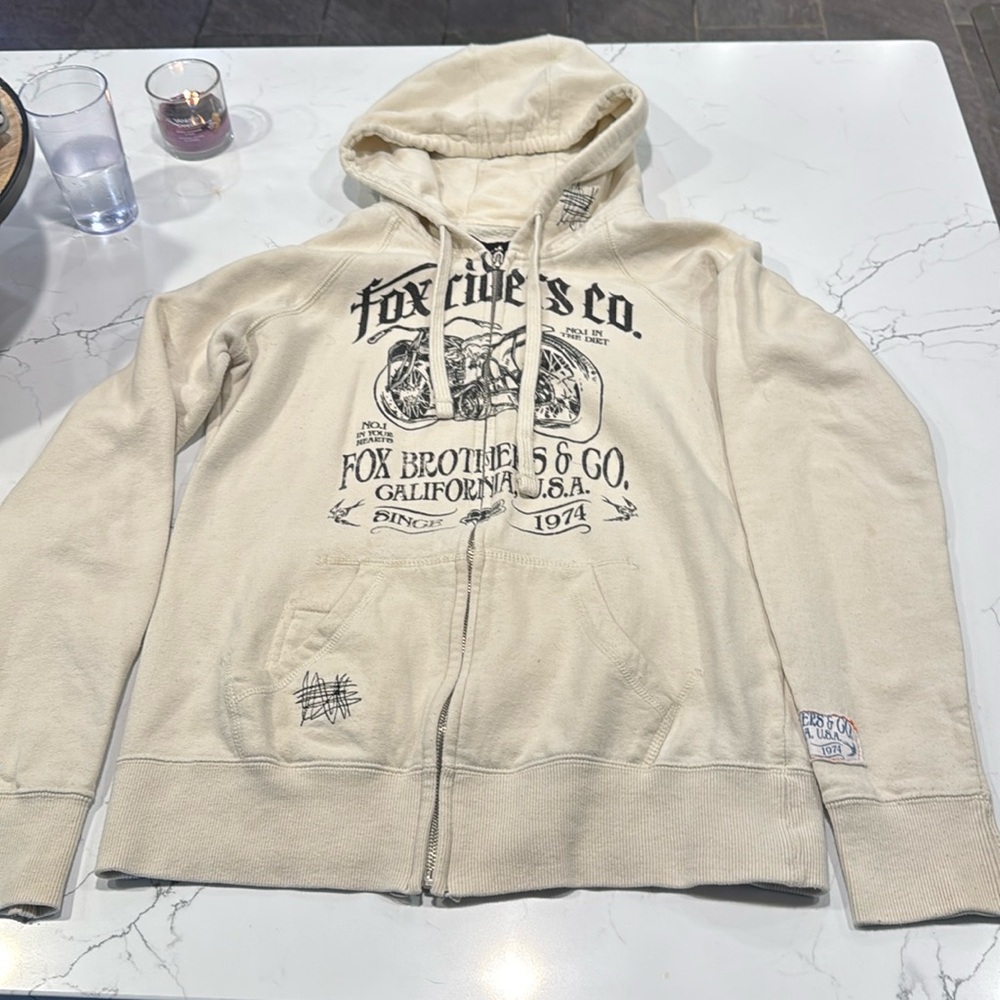 Fox racing zip up hoodie